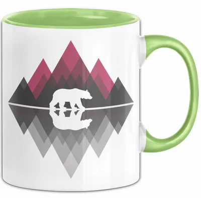 Produktbild von Bär Tier Liebhaber Tasse Becher Geschenk Lustige Geschenkidee Spruch (Grün)