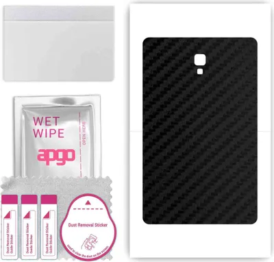 Produktbild von apgo Rückseite Schutzfolie, Skin, kompatibel mit Samsung Galaxy Tab A 10.5, Hinten Displayschutzfolie aus Vinylfolie, kratzfest, einfache Montage - Schwarzer Kohlenstoff