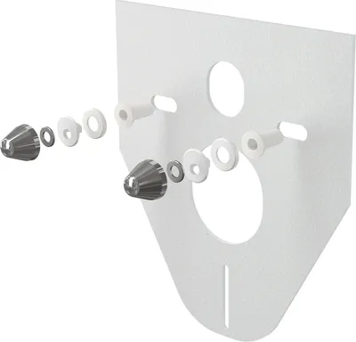 Obrázok produktu pre alcadrain Schallschutz für Wand-WC und Bidet mit Zubehör und Chromabdeckung