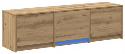Obrázok produktu pre vidaXL TV stolík s LED umeleckým remeslom dub 140 x 34 x 40 cm