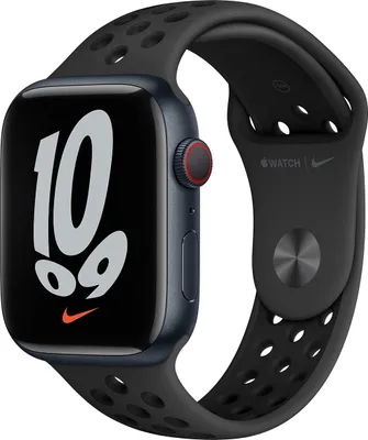 Produktbild von Apple Watch 7 Nike 4G 45mm Alu schwarz/Sport grau-schw