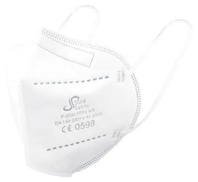 Produktbild von SOLID SAFETY FFP2 NR Maske, weiß, 5 Stk/Pkg