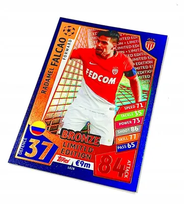 Obrázok produktu pre Match Attax 2017/18 Le2B Radamel Falcao Card / Limited Edition Bronze