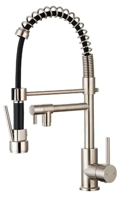 Produktbild von Big Pro Küchenarmatur mit ausziehbarer Brause, Edelstahl, Marke Essebagno