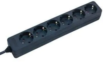 Produktbild von Brennenstuhl 1550600406, 1,4 m, Drinnen, Schwarz, CE, 6 AC-Ausgänge, 1 Stück(e)