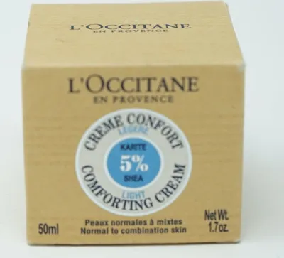 Obrázek produktu pro L'Occitane SHEA LIGHT, Krémová, Hydratující, Smíšená pleť, Normální pokožka, Citlivá pokožka, 50 ml, Bambucké máslo, Dávkovač