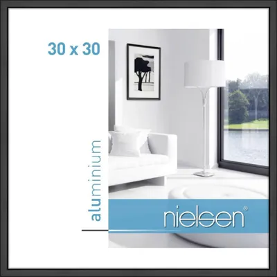 Image de Cadre en aluminium Nielsen, modèle Classic, finition noire mate, dimensions 30x30 cm
