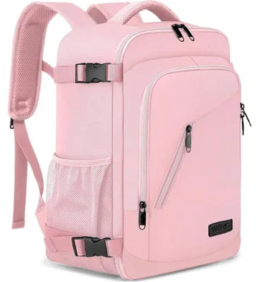 Produktbild von Handgepäck Rucksack 40x20x25cm für Ryanair, Damen, Laptop 14 Zoll, Rosa, mit USB-Anschluss