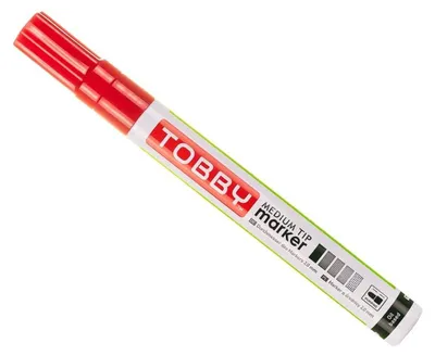 Zdjęcie produktu dla Marker olejowy permanentny czerwony 2 mm Tobby