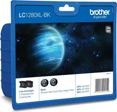 Produktbild von Brother LC1280XLBKBP2 Druckerpatrone 2 Stück(e) Original Schwarz