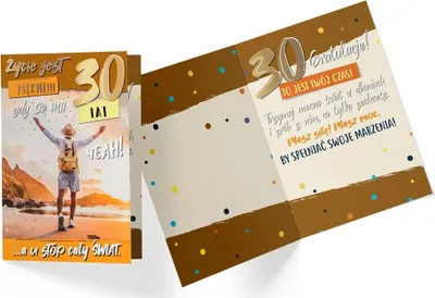 Produktbild von Karte zum 30. Geburtstag - die ganze Welt zu deinen Füßen