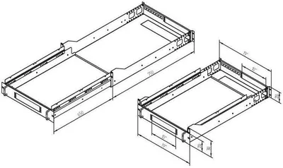 Produktbild von 19" Servereinschub 3HE mit Teleskopschienen, Vollauszug 750mm