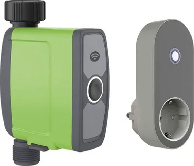 Produktbild von essentials Smart Home Solutions Smartes Bewässerungssystem, Gartenbewässerung, Bewässerungscomputer WLAN mit Repeater, mit App, kompatibel mit Alexa