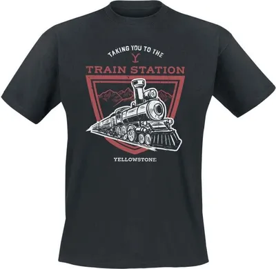Imagen del producto de Camiseta para hombre Yellowstone, diseño "Taking You To The Train Station", color , talla M
