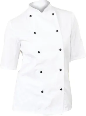 Produktbild von Dennys Damen Kochjacke, leicht, Kurzarm BC230 (L) (Weiß)