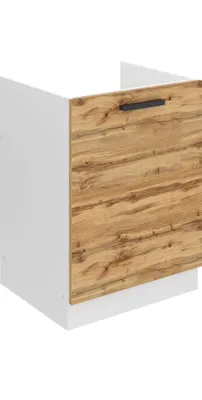 Produktbild von Belini Unterschrank Küche, Spülenunterschrank 60 cm Breite. SDZ Küchenunterschrank ohne Arbeitsplatte. Spülenschrank mit 1 Tür, Wotan-Eiche