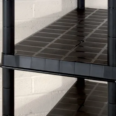 Image de vidaXL Étagère de stockage avec 5 étagères noir 340x40x185 cm plastique