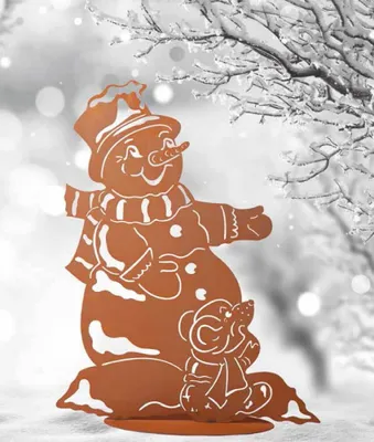 Produktbild von glücklicher Edelrost Schneemann