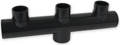 Produktbild von PVC Sammelrohr Ø 50 mm | 2 Stopfen | Grau