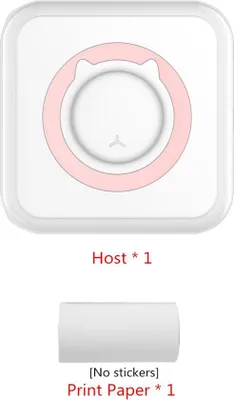 Obrázek produktu pro Miniaturní přenosná Bluetooth termální tiskárna s červeným papírem, kompatibilní s Androidem/iOS, ideální pro kutilské projekty, fotografie a poznámky