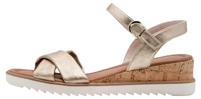 Zdjęcie produktu dla Wygodne sznurowane buty damskie w kolorze złotym