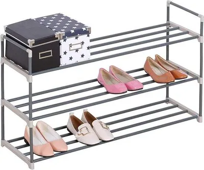 Produktbild von Schuhregal 3 Etagen für 15 Paar Schuhe, Beige, 92x30x54cm