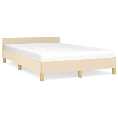 Zdjęcie produktu dla Rama łóżka bez materaca, kremowe, 120x200 cm, obita tkaniną