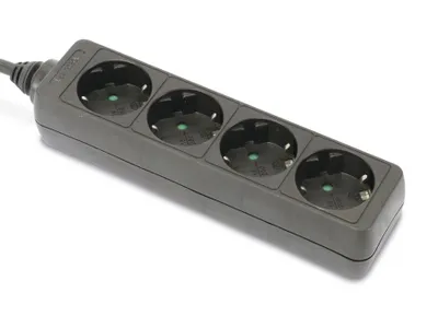Zdjęcie produktu dla DAYHOME listwa zasilająca SLK-4/S, 4-drożna, czarna