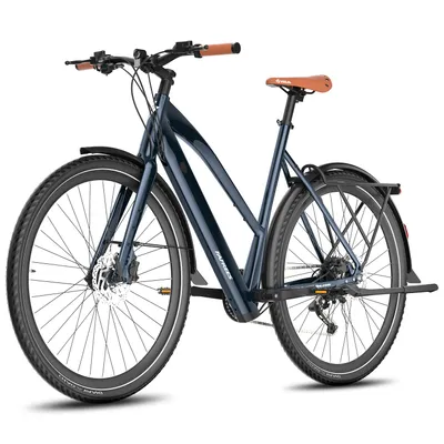 Produktbild von E-bike für Damen & Herren 28 Zoll 175 - 210 cm Rostfreie Aluminiumlegierung bis zu 100 km Wasserdicht IPX4 Pedelec mit 9 Gang