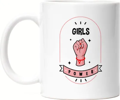 Produktbild von Girls Power Tasse Spruch Geschenk für Superheldinnen Women Power Frauentag Feminismus
