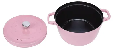 Image de Poêle à rôtir émaillée avec couvercle, 24 cm