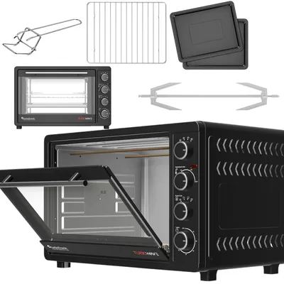 Zdjęcie produktu dla Piekarnik elektryczny TurboTronic termoobieg rożno grill 45L 2000W Czarny