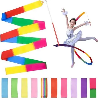 Produktbild von Bunte Tanzschlaufen 10 Stück Regenbogen