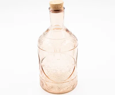 Produktbild von Glasflasche mit Korkverschluß & Essig / Öl Landhausstil : rotbraun Auswahl: B
