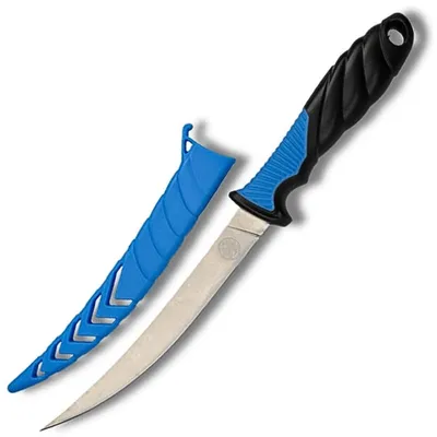 Produktbild von LMAB Filetiermesser rostfrei 16 cm zum Angeln, mit Klingenschutz - Angel-Messer zum Filetieren mit Flexibler Klinge