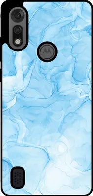 Obrázok produktu pre Smartphonica Puzdro na telefón vhodné pre Motorola Moto E6i / E6s 2020 s mramorovou potlačou - TPU zadný kryt puzdro s mramorovým dizajnom - svetlo modré