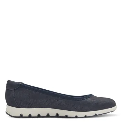 Produktbild von s.Oliver Damen Ballerina sportlich Slip-On 5-22100-42, Größe:37 EU, Farbe:Blau