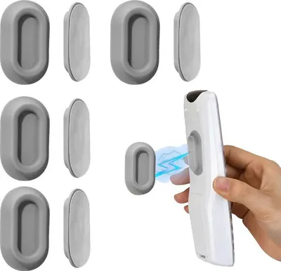 Produktbild von INF 4er-Pack Magnetische Fernbedienungshalterung, Silikon-TV-Fernbedienungs-Organizer Grau