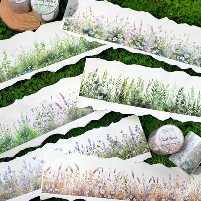 Obrázek produktu pro Washi pásky – květinové samolepky pro scrapbooking a další DIY projekty