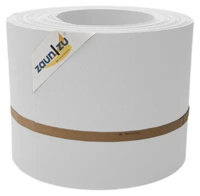 Produktbild von Sichtschutzstreifen zaun|zu PREMIUM 10x Einzelstreifen 2,55m für Doppelstabzaun Weiß,10x 2,55m