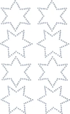 Produktbild von Oblique Unique 8 Sterne Sticker Strass Steine für Weihnachten Weihnachtsdeko Weihnachtssterne Geschenkdeko - silber