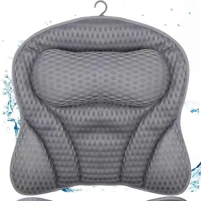 Productafbeelding van Badkussen, ergonomisch ontwerp, 4D mesh, 6 zuignappen, voor ontspanning