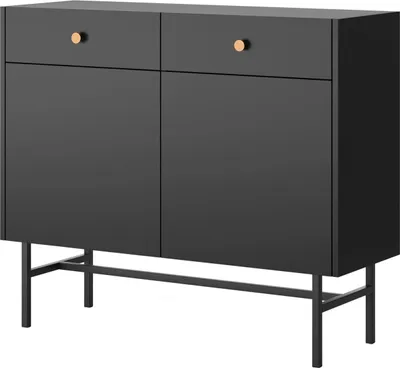 Produktbild von Selsey Divenos - Sideboard 2-türig, Schwarz, 104 cm