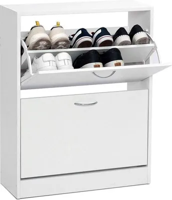 Produktbild von Famanu Schuhschrank Weiß - Großer Stauraum für Schuhe