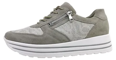 Image de Chaussures de randonnée pour femmes Waldläufer H-Lana, modèle à lacets, couleur grise, idéales pour les activités de loisirs