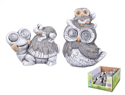 Obrázek produktu pro Nohel Garden Želva / Sova s mláďaty solární 16x10x16cm