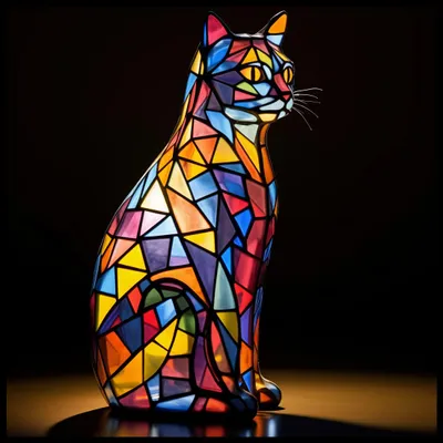 Produktbild von Plakat 100x100cm Katzenfenster
