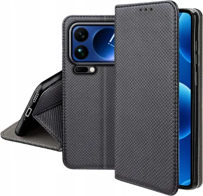 Produktbild von Klapphülle für Xiaomi 17 Pro, verschließbar, schwarz + Displayschutzfolie
