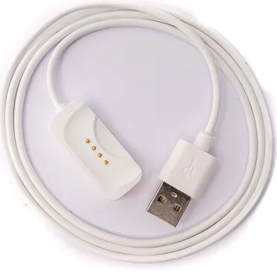 Produktbild von USB 2.0 Kabel 100 cm für Oppo Watch 4 3 2 1 pro SE für OnePlus Watch 2 Smartwatch in Weiß