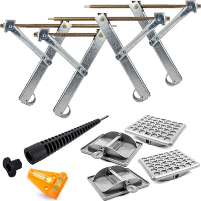 Produktbild von Set Ausdrehstütze + Aufsatz 13/19mm + Hypercamp-Platten + Wasserwaage Neu &